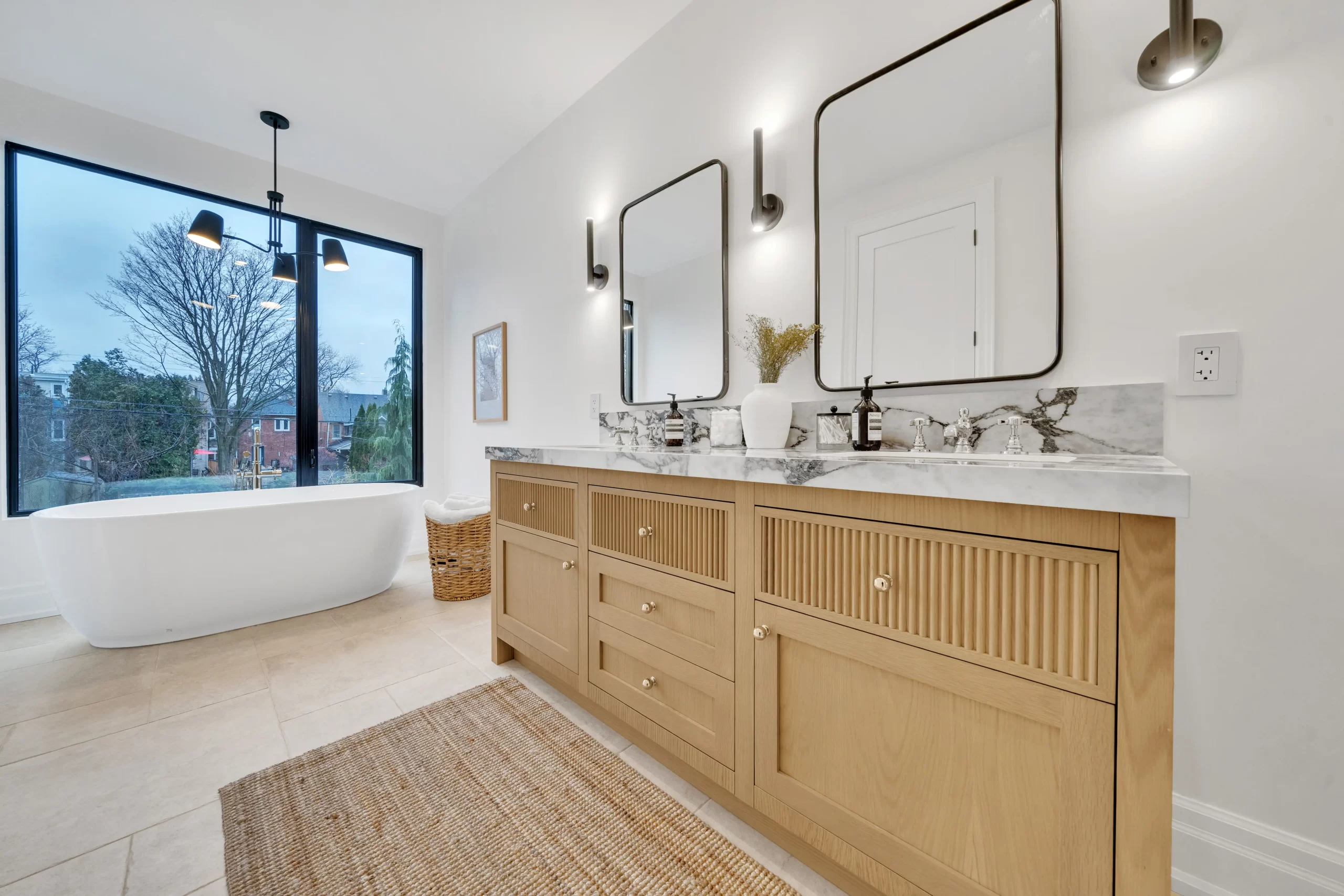 Completed bathroom renovation project