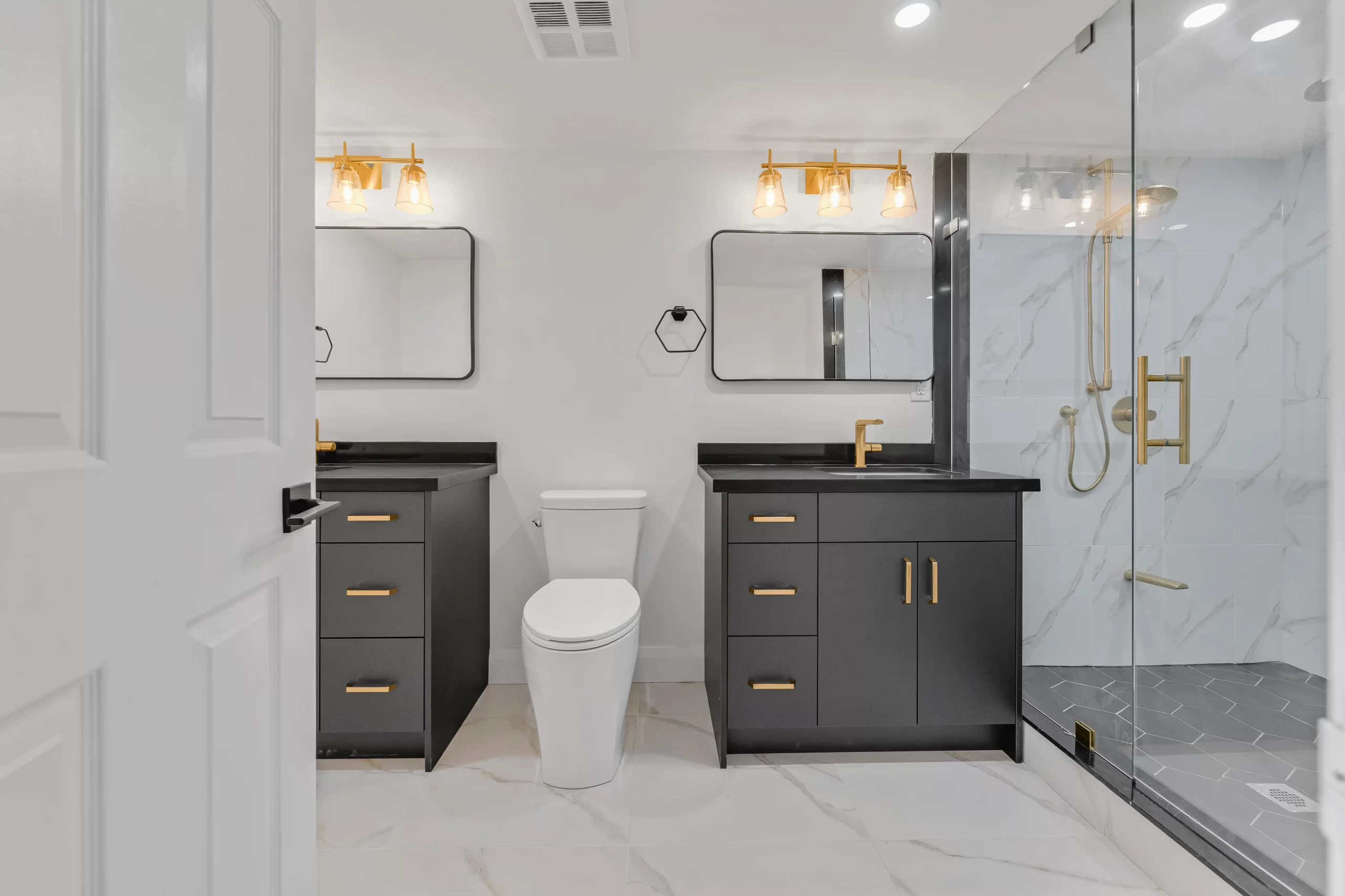 Completed bathroom renovation project