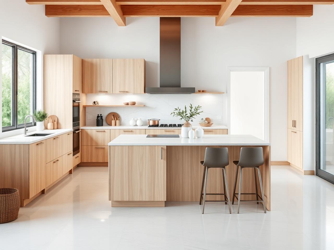 Light wood Scandinavian kitchen